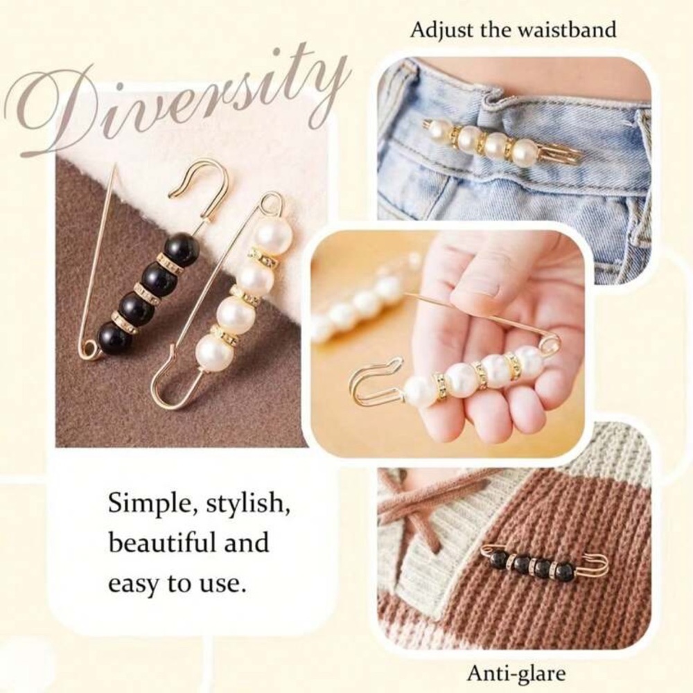 13pcs Random Style Women's Clothing Waist Pin, Clip, Adjust Buckle, Brooch, Pre